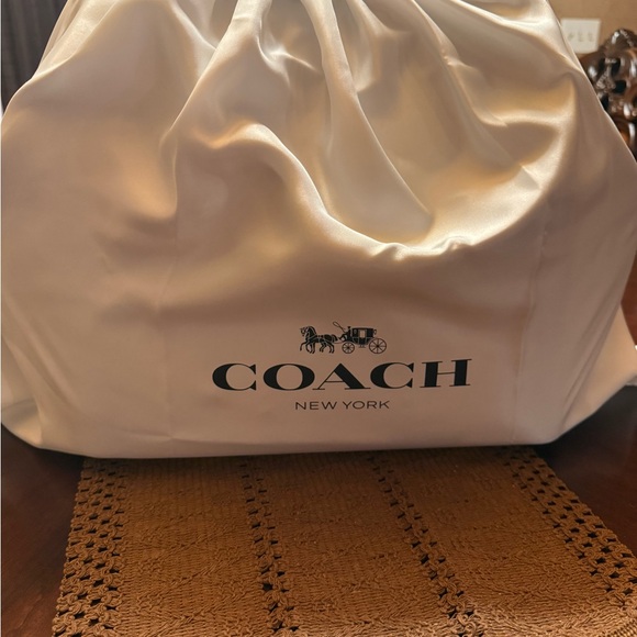 Coach Black Leather kisslock large NWT with Coach cherry charm 🍒 - Picture 8 of 8
